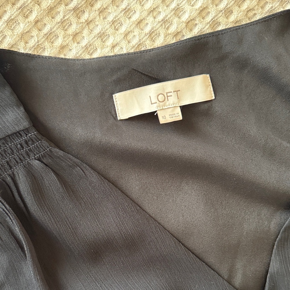 LOFT Black Wrap Dress